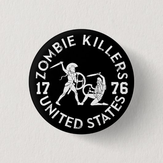 Zombie-Mörder 1776 Button (Vorderseite)