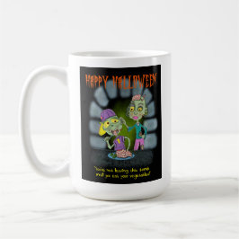 Zombie Mother and Son Halloween Card Kaffeetasse
