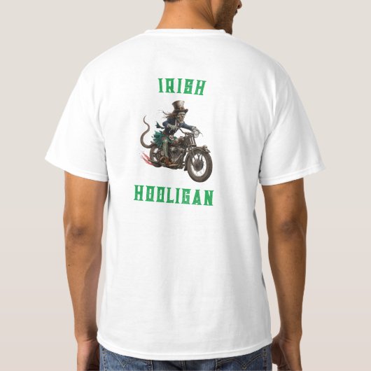 Zombie Motorradfahrer T - Shirt (Rückseite)