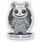 Zombie Mouse Aufkleber (Vorderseite)