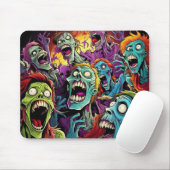 Zombie Mouse Pad – Spooky Horror Desk Accessory Mousepad (Mit Mouse)