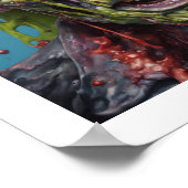 Zombie Mugshot Halloween Poster (Ecke)