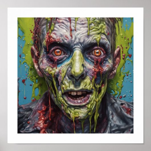 Zombie Mugshot Halloween Poster (Vorne)