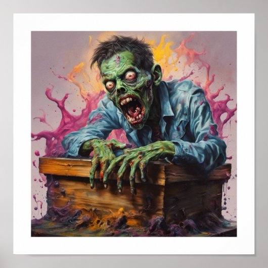 Zombie Mugshot Halloween Poster (Vorne)