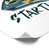 Zombie Music DJ Retro Halloween-Party Poster (Ecke)