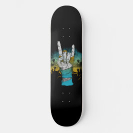Zombie Music Rock Konzertsymbol Skateboard