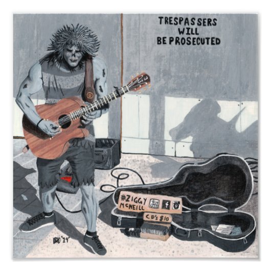 Zombie Musician Metal Music Fantasy Foto Print (Vorne)