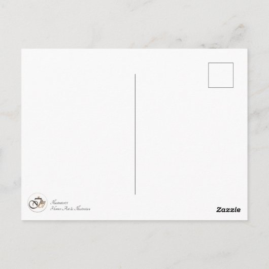 Zombie Nathaniel Postkarte (Rückseite)