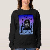 Zombie Needs To Rock Halloween Undead Design Sweatshirt (Vorderseite)