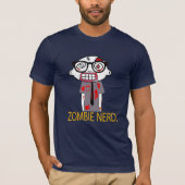 Zombie Nerd. Bella Leinwand Dark T-Shirt (Vorderseite)