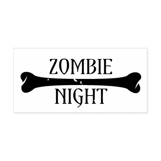 Zombie Night Gummistempel (Prägung)