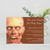 Zombie Night | Halloween Costume Party Einladung (Stehend Vorderseite)