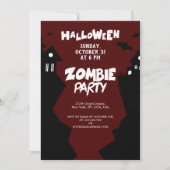 Zombie Night Party, Halloween Celebration Oktober Einladung (Vorderseite)