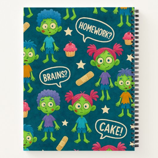 Zombie-Notebook "My Future World Domination Plans" Notizblock (Rückseite)