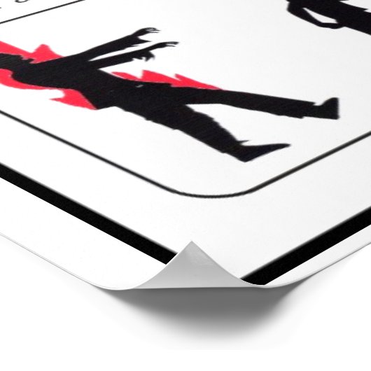 Zombie-Notfallplakat Poster (Ecke)