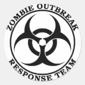 Zombie-Notfallteam (Biogefährdung) Runder Aufkleber (Vorderseite)