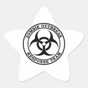 Zombie-Notfallteam (Biogefährdung) Stern-Aufkleber