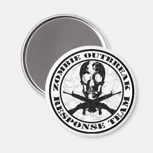 Zombie-Notfallteam Magnet (Vorderseite/Rückseite)