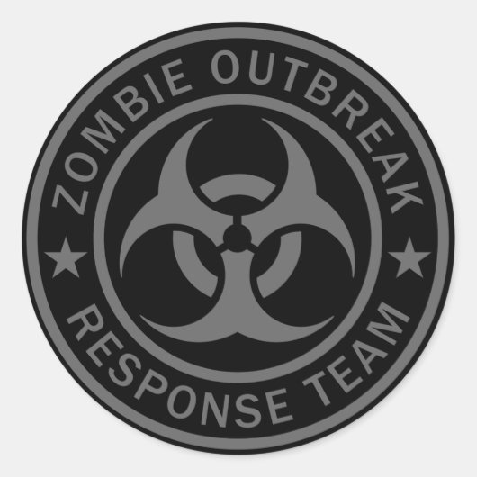 Zombie-Notfallteam Runder Aufkleber (Vorderseite)