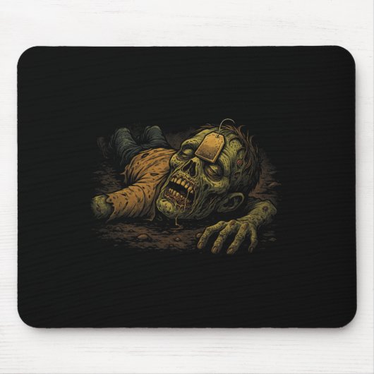 Zombie Npc Teag - Funny Tea G Gamer Meme Halloween Mousepad (Vorne)