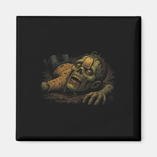 Zombie-Npc-Teag - Lustiger-Tea-G-Gamer-Meme-Hallow Magnet (Vorne)