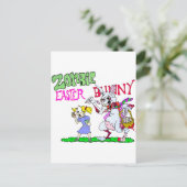 Zombie Oaster Bunny Feiertagspostkarte (Stehend Vorderseite)