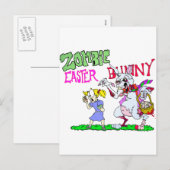 Zombie Oaster Bunny Feiertagspostkarte (Vorne/Hinten)