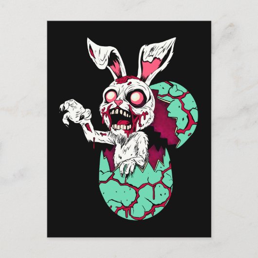 Zombie Oaster Bunny Postkarte (Vorderseite)