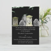 Zombie oder Ghost Wedding Einladung (Stehend Vorderseite)