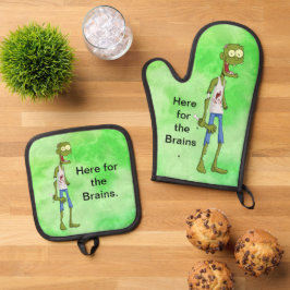 Zombie Ofenhandschuh & Topflappen-Set