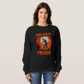 Zombie-Ölfeldarbeiter muss für Ölfeldarbeiter frac Sweatshirt (Vorne ganz)