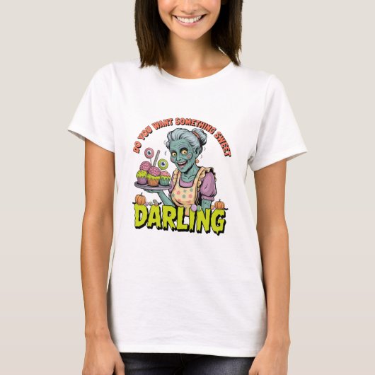 Zombie Oma - Sweet Halloween Darling T-Shirt (Vorderseite)