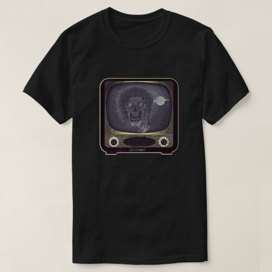 Zombie On TV - Gold T-Shirt (Design vorne)