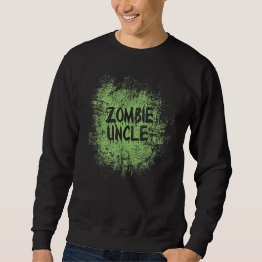 Zombie Onkel cool faules Halloween-Kostüm Zombies Sweatshirt (Vorderseite)