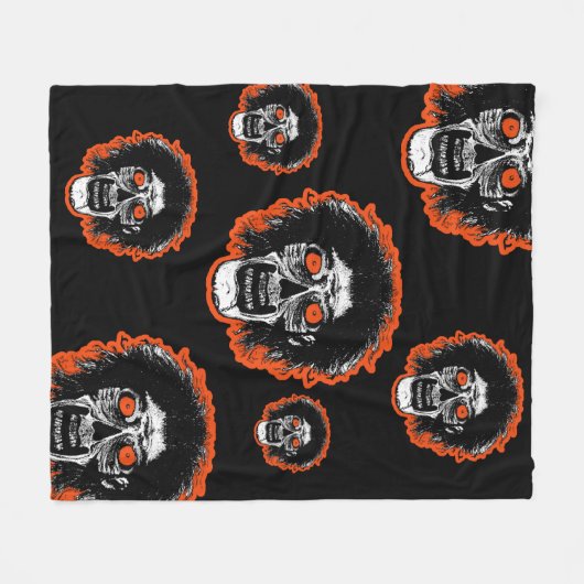 ZOMBIE - Orange Eyes Multi Face Fleece Blanket (Vorderseite (Horizontal))