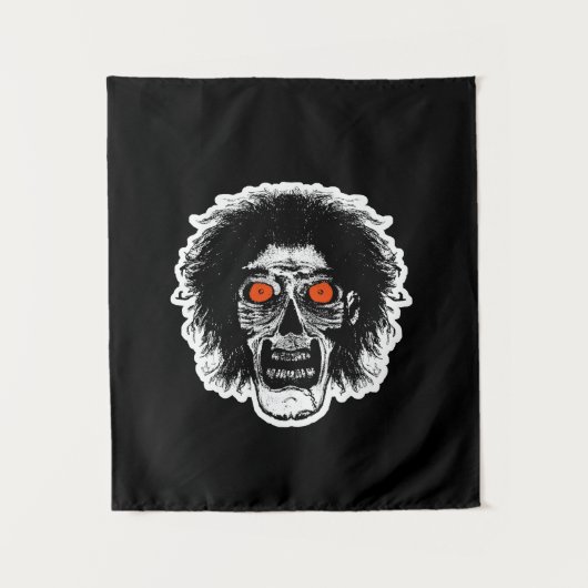 ZOMBIE Orange Eyes Wandteppich (Vorderseite)