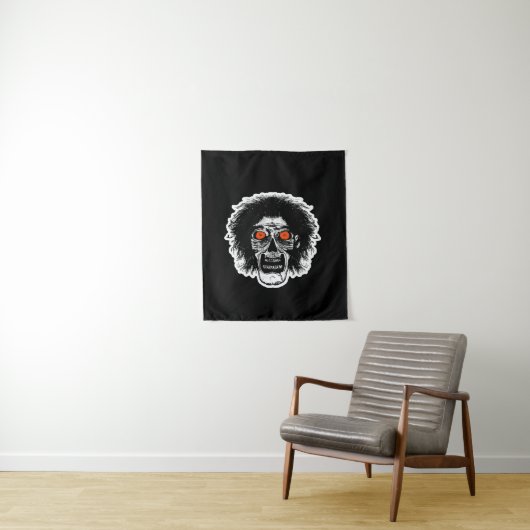 ZOMBIE Orange Eyes Wandteppich (Beispiel)