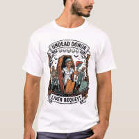 Zombie-Organspender Vintage Gravur Weißes Shirt D
