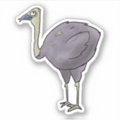 Zombie Ostrich Aufkleber (Vorderseite)