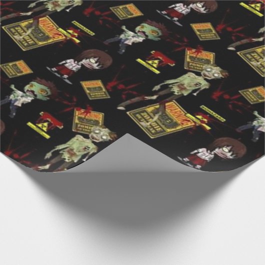 Zombie Outbreak Muster Geschenkpapier (Ecke)