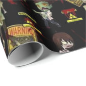 Zombie Outbreak Muster Geschenkpapier (Rolleneckpunkt)
