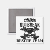 Zombie Outbreak Rescue Team Magnet (Vorderseite/Rückseite)