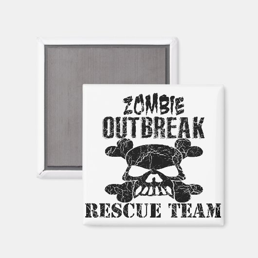 Zombie Outbreak Rescue Team Magnet (Vorderseite/Rückseite)