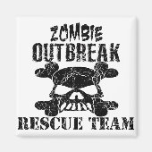 Zombie Outbreak Rescue Team Magnet (Vorne)