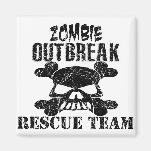 Zombie Outbreak Rescue Team Magnet (Vorne)