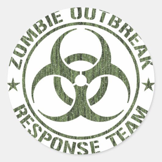 Zombie Outbreak Response Team Runder Aufkleber (Vorderseite)