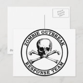 Zombie Outbreak Response Team (Schädelknochen) Postkarte (Vorne/Hinten)
