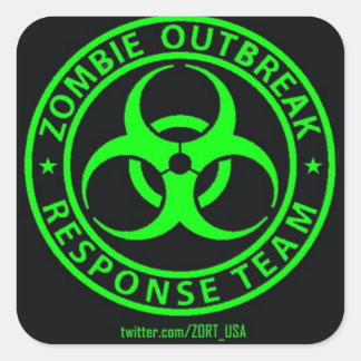 Zombie Outbreak Response Team USA Quadratischer Aufkleber