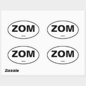 Zombie Ovaler Aufkleber (Blatt)