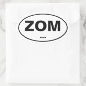 Zombie Ovaler Aufkleber (Tasche)